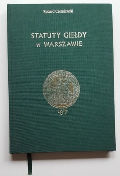 Statuty Giełdy w Warszawie - Czerniawski -jak NOWA