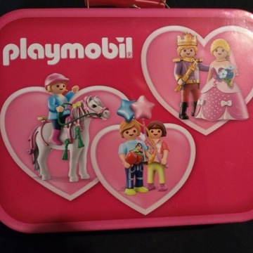 Playmobil puzzle różowa walizka 4 układanki