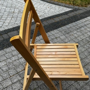 Krzesło Jysk drewniane składane, okolicznościowe, turystyczne, lekkie 4szt.