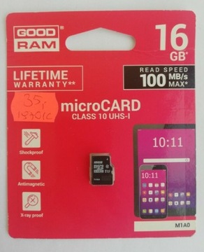 Karta pamięci micro SD, 16 GB