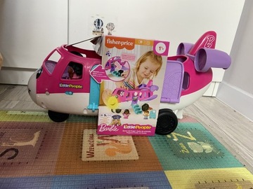 Samolot Fischer Price Barbie 18 mc+