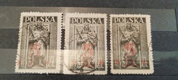 3 Znaczki Polskie 1947r