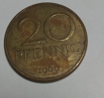 20 pfennig NRD 1969 2 sztuki