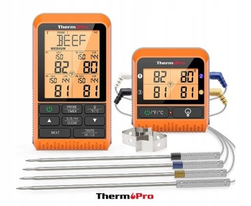 Termometr ThermoPro TP-829 4 Sondy Alarm