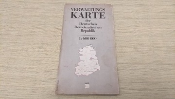 Verwaltungskarte der Deutschen Demokratischen Republik | 1987 | *UNIKAT*