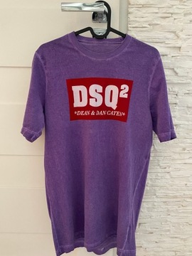 Dsquared2 icon t-shirt bluzka rozmiar M fioletowa
