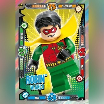 Karty Lego Batman TCG nr 5 Robin w akcji