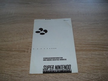 Karta informacyjna Nintendo SNES