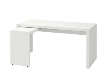 IKEA MALM biurko z wysuwanym panelem