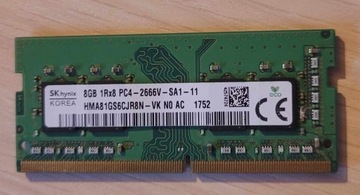 Pamięć RAM 8GB DDR4 Hynix SO-DIMM 2666MHz