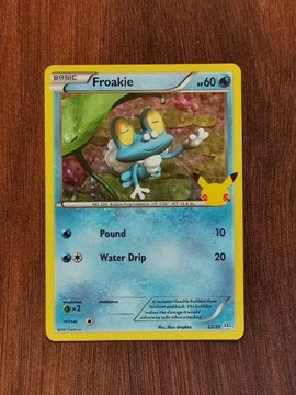 Karta Pokemon Holo Froakie 25-lecie McDonald's