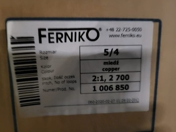 Spirala Zip-Wire FERNIKO 5/4", 2:1, 2700, Miedź