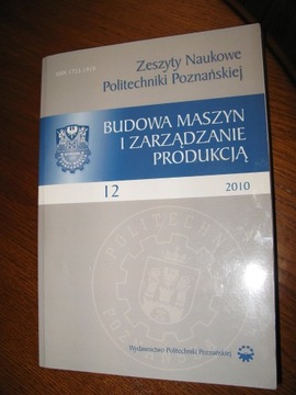 BUDOWA MASZYN I ZARZĄDZANIE PRODUKCJĄ 