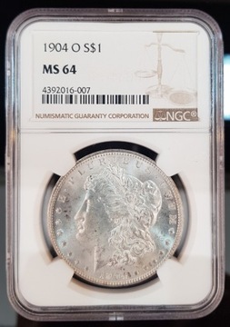 1904 O Morgan Dollar NGC MS 64 