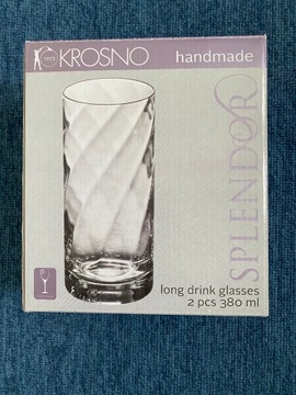 Szklanki long drink Krosno Splendor hand made