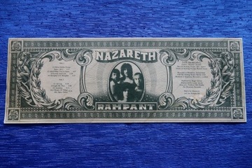 NAZARETH - 'Rampant' 1974 Dollar Bill Sticker