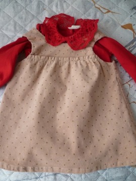  KOMPLET 3-6M 68CM ZARA H&M SUKIENKA+ 3 BODY