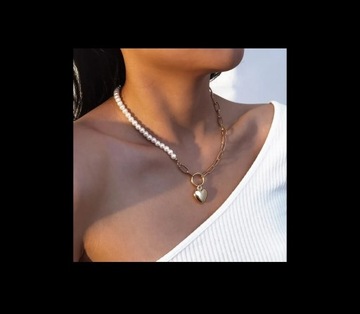 Naszyjnik Choker modna biżuteria 2024 perły 