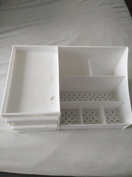 Organizer na kosmetyki Satis 28,5x17x12,5 cm biały