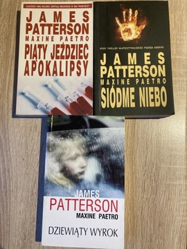 James Patterson 3 książki, stan bdb