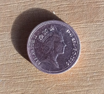 Wielka Brytania One Penny Elizabeth II 1996
