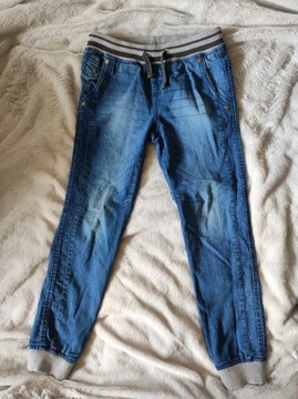 Spodnie jeansowe joggery chłopięce r. 134 pepco