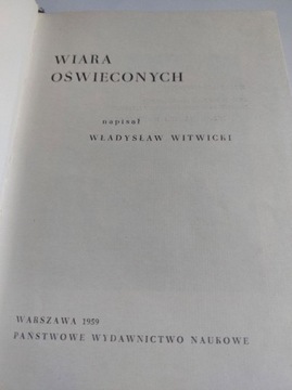 Wiara oświeconych Władysław Witwicki