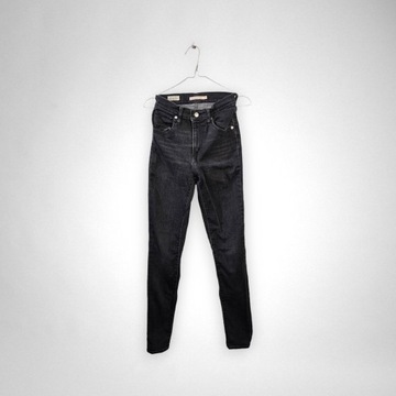 Jeasny Levis Mile High Super Skinny czarne W25 L30