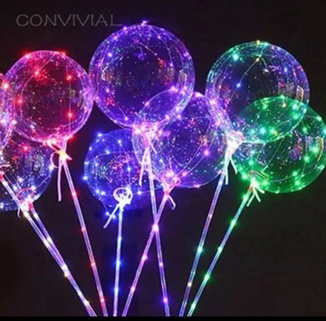 Balony LED na patyku 