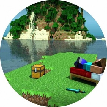 OPŁATEK NA TORT MINECRAFT GRA POSTAĆ 