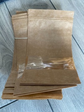 Doypack torebki papierowe 750 ml okienko 41 szt
