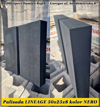 Palisada betonowa gładka Forbet Lineage 50 Nero 