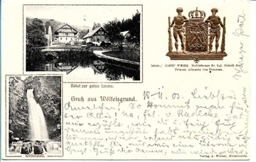 Międzygórze (Wolfelsgrund), 1903 rok- długi adres.