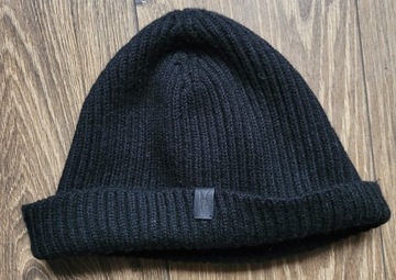 czapka beanie zimowa AllSaints 100% wełna merino