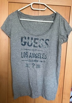 Guess t-shirt szara bluzka XS/S cekiny