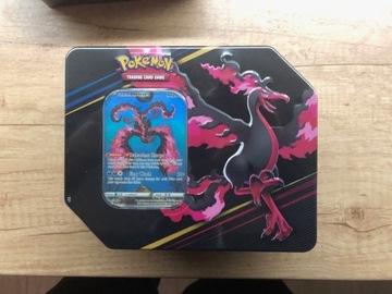 Crown Zenith tin Galarian Moltres Box ETB puszka