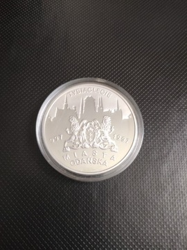 20 zł srebro Tysiąclecie miasta Gdańska z 1996 ŁADNY STAN PROMOCJA 