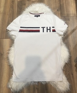 Biały t-shirt Tommy Hilfiger S