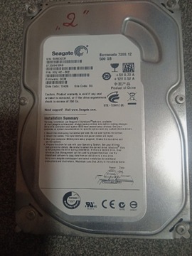 Dysk twardy Seagate 500gb