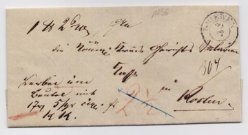 Przesyłka z Krzywina do Kościana 1856 rok