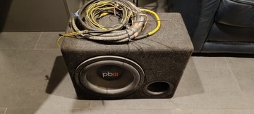 Soobwoofer Power Bass Alpine wzmacniacz przewody