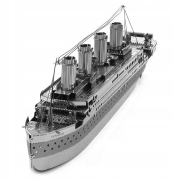 Titanic metalowe Puzzle 3D do składania