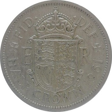 Wielka Brytania 1/2 crown 1961, KM#907
