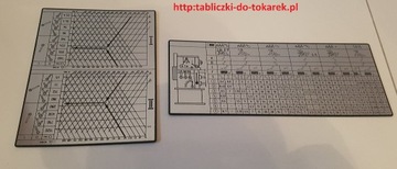 Tokarka TUJ-48 Tabliczka Tabliczki Tabela Gwintów