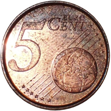 Euro-Strefa Hiszpania 5 eurocentów z 2001 r. OMO 