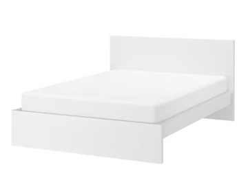 Łożko MALM IKEA + materac + dno łóżka + szafka