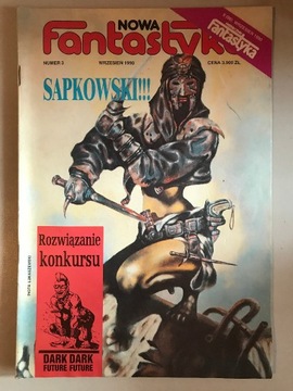 Miesięcznik Nowa Fantastyka. Numer 3 (wrzesień) z 1990 r. Sapkowski