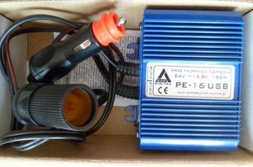 PE-16 USB Przetwornica 24 VDC / 13.8 VDC RADIO CB