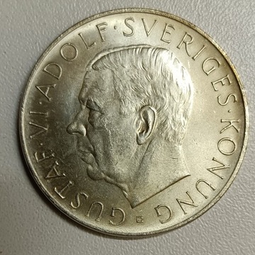 Szwecja 5 koron 1952 r. - srebro