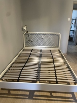 Biała rama łóżko 140x200 NESTTUN Ikea